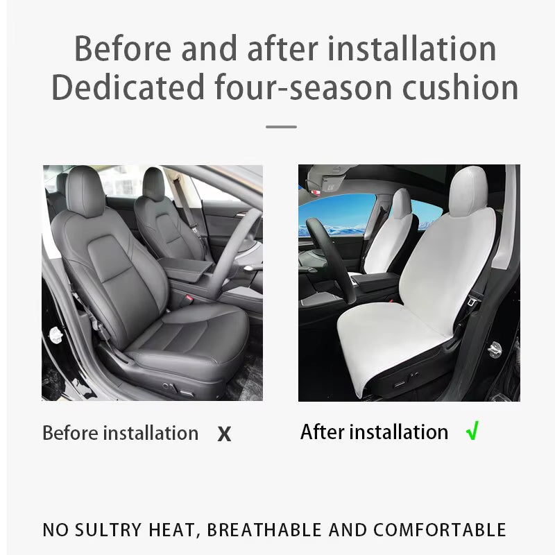 Transform Your Tesla Model 3/Y with Our Premium Flannel Seat Cover - Cozy, Stylish, and Perfect for All Seasons!