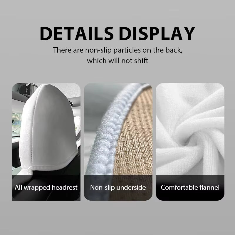 Transform Your Tesla Model 3/Y with Our Premium Flannel Seat Cover - Cozy, Stylish, and Perfect for All Seasons!