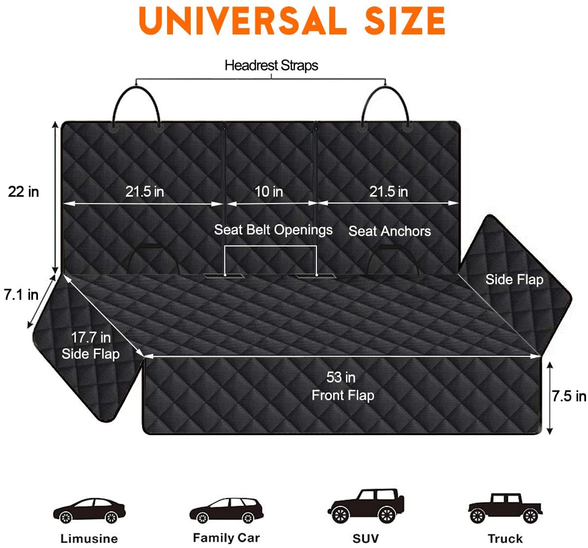 Fur-tastic Adventure Awaits: Waterproof Dog Car Seat Cover for Happy Tails & Mess-Free Rides - Black!