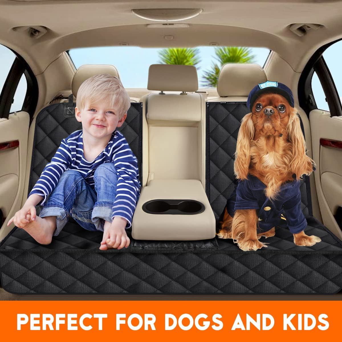 Fur-tastic Adventure Awaits: Waterproof Dog Car Seat Cover for Happy Tails & Mess-Free Rides - Black!