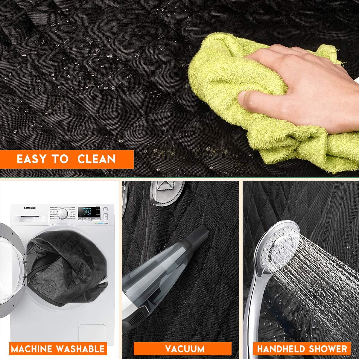 Fur-tastic Adventure Awaits: Waterproof Dog Car Seat Cover for Happy Tails & Mess-Free Rides - Black!